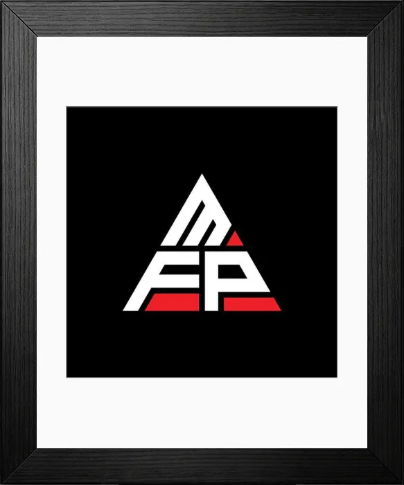 Framed Print : MFP triangle letter logo design with triangle shape Framed Print : MFP triangle letter logo design with triangle shape