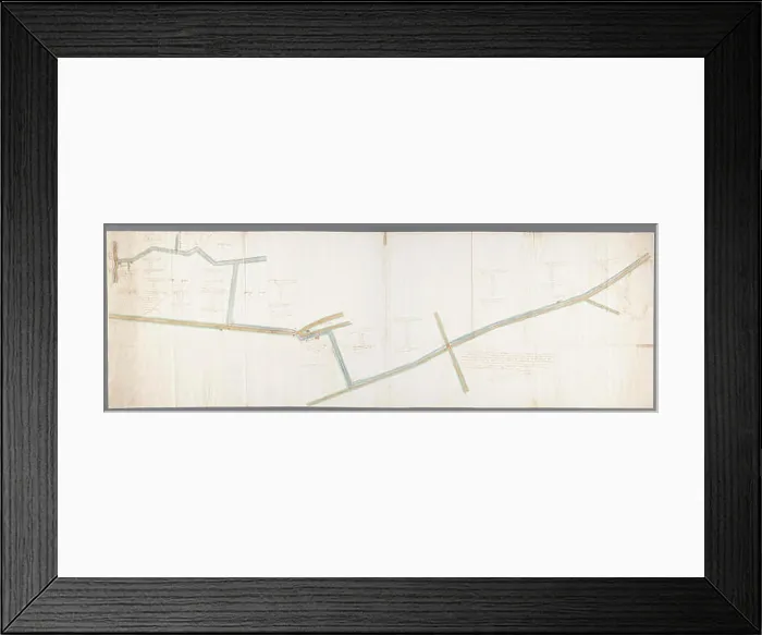 Framed Print : Alkmaar 1671. Kaart van de Zandersloot tot haar uitmonding in de stadsgracht van Alkmaar en van de Wagenweg tussen de Framed Print : Alkmaar 1671. Kaart van de Zandersloot tot haar uitmonding in de stadsgracht van Alkmaar en van de Wagenweg tussen de