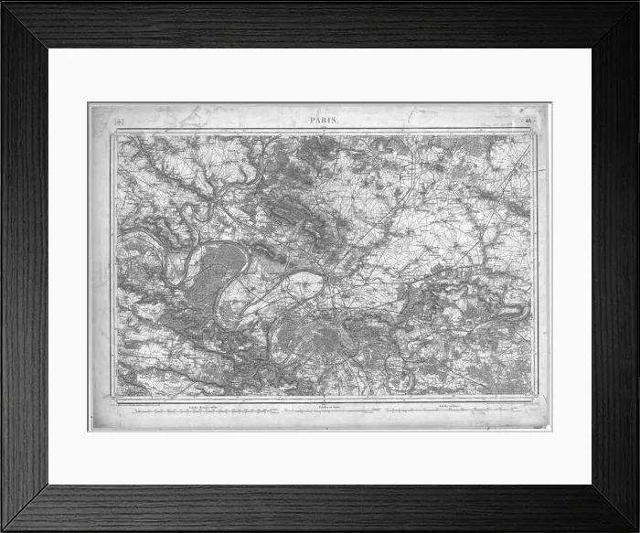 Framed Print : Carte d'État-Major, Plan de Paris, 1832 - IGN Framed Print : Carte d'État-Major, Plan de Paris, 1832 - IGN
