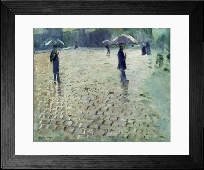 Framed Print : Gustave Caillebotte, 1877 - Rue de Paris, jour de pluie (étude) Framed Print : Gustave Caillebotte, 1877 - Rue de Paris, jour de pluie (étude)