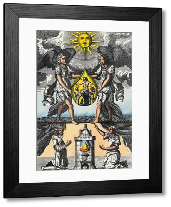 Framed Print : ALCHEMY - MUTUS LIBER, OR SILENT BOOK - PLATE 2 Framed Print : ALCHEMY - MUTUS LIBER, OR SILENT BOOK - PLATE 2