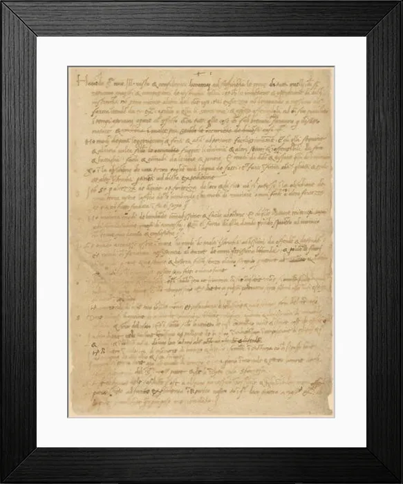Framed Print : This letter, written by Leonardo da Vinci in 1482 Framed Print : This letter, written by Leonardo da Vinci in 1482
