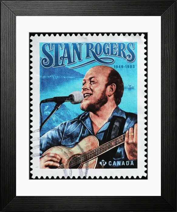 Framed Print : Stan Rogers potrait on canadian postage stamp Framed Print : Stan Rogers potrait on canadian postage stamp