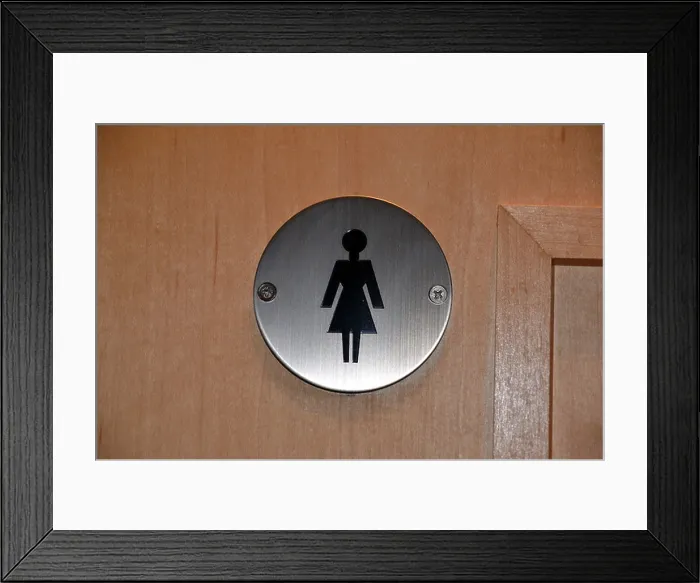 Framed Print : Ladies WC symbol number 3293 Framed Print : Ladies WC symbol number 3293