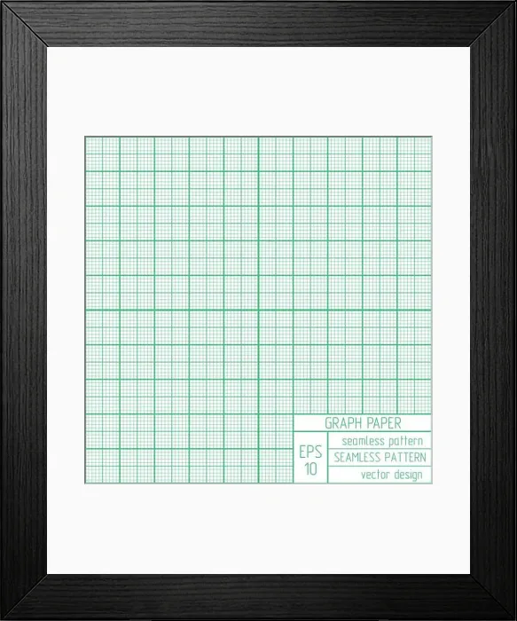 Framed Print : Graph paper seamless pattern. Real scale illustration Framed Print : Graph paper seamless pattern. Real scale illustration