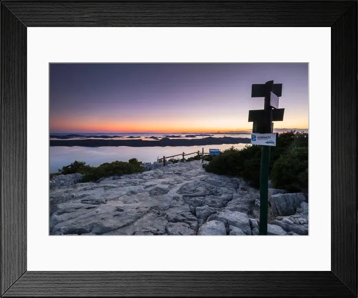 Framed Print : Path pointers on the Kamenjak hill Framed Print : Path pointers on the Kamenjak hill