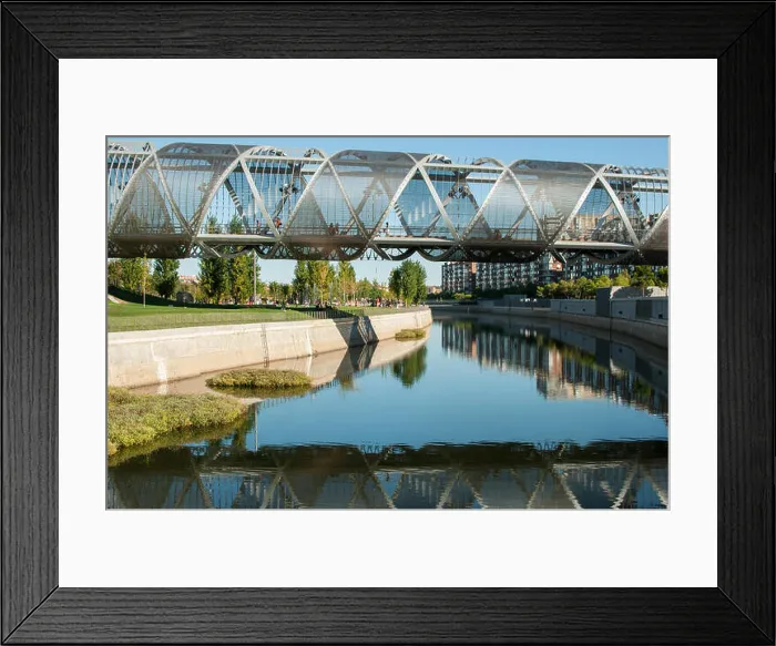 Framed Print : Metal bridge of Madrid río Framed Print : Metal bridge of Madrid río