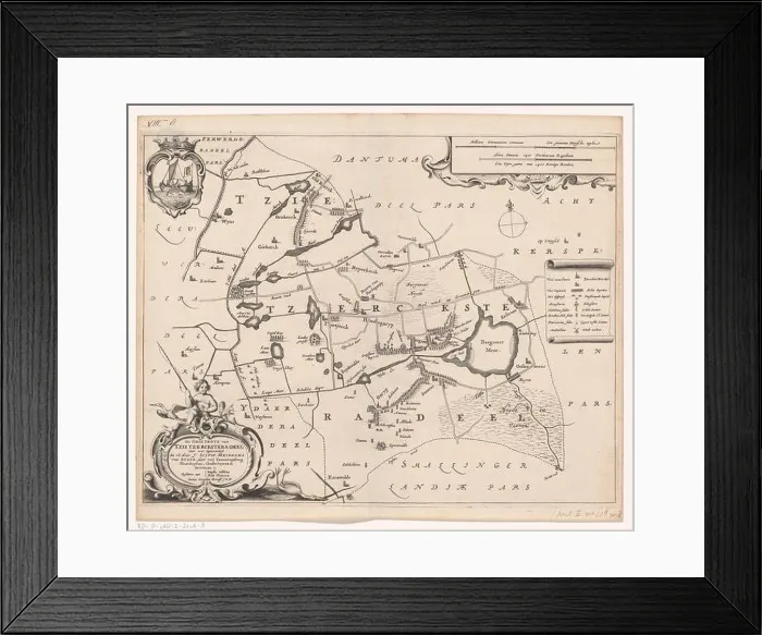 Framed Print : Map of the Grietenij Tietjerksteradeel Framed Print : Map of the Grietenij Tietjerksteradeel