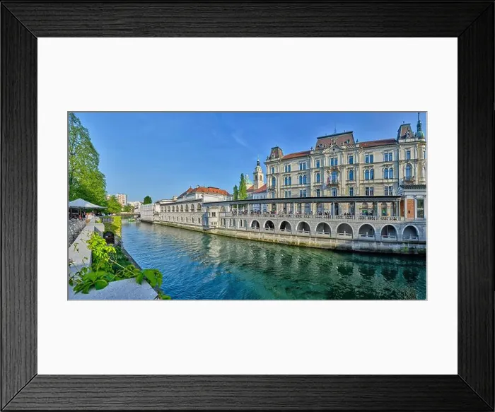 Framed Print : Ljubljanica river in Ljubljana, Slovenia Framed Print : Ljubljanica river in Ljubljana, Slovenia