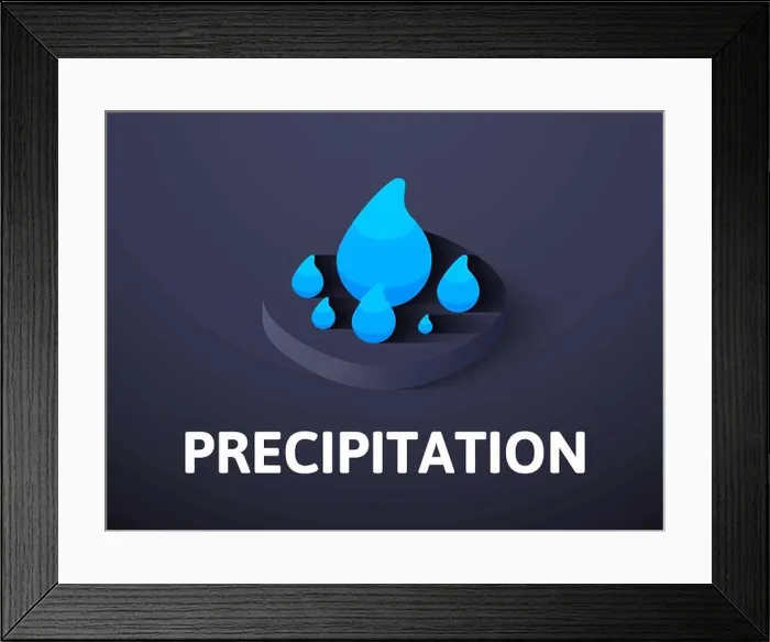 Framed Print : Precipitation isometric icon, isolated on color background Framed Print : Precipitation isometric icon, isolated on color background