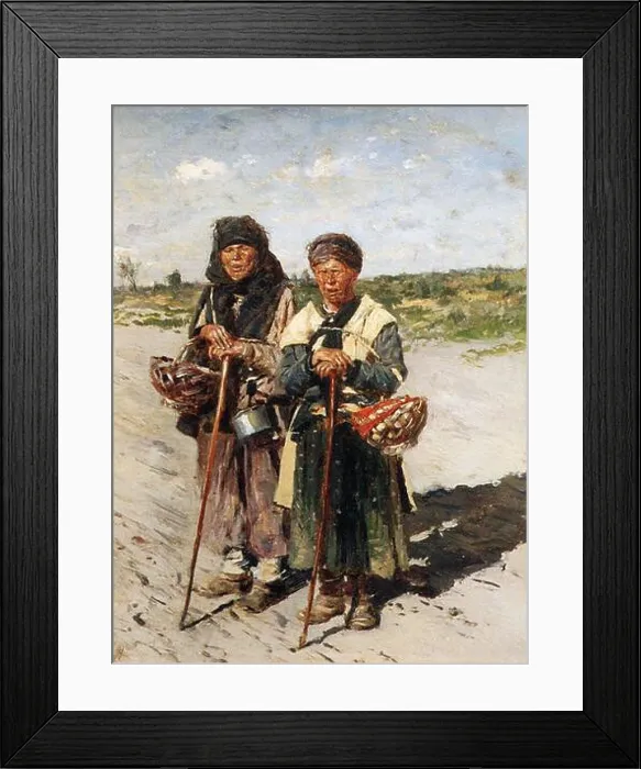 Framed Print : Two Pilgrims by Vladimir Makovsky Framed Print : Two Pilgrims by Vladimir Makovsky