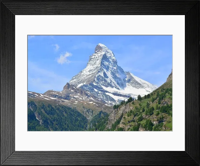 Framed Print : The Matterhorn, a perfect pyramid shaped mountain Framed Print : The Matterhorn, a perfect pyramid shaped mountain
