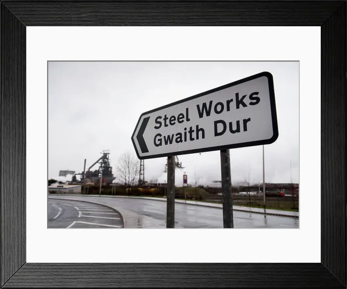 Framed Print : Tata steel steel works in Port Talbot, south Wales Framed Print : Tata steel steel works in Port Talbot, south Wales
