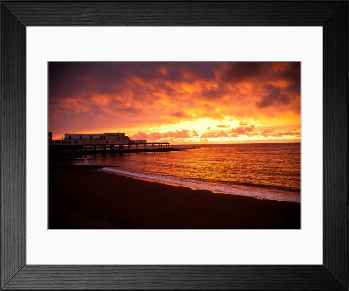 Framed Print : a spectacular sunset over the Pier, Cardigan Bay, Aberystwyth Wales UK Framed Print : a spectacular sunset over the Pier, Cardigan Bay, Aberystwyth Wales UK