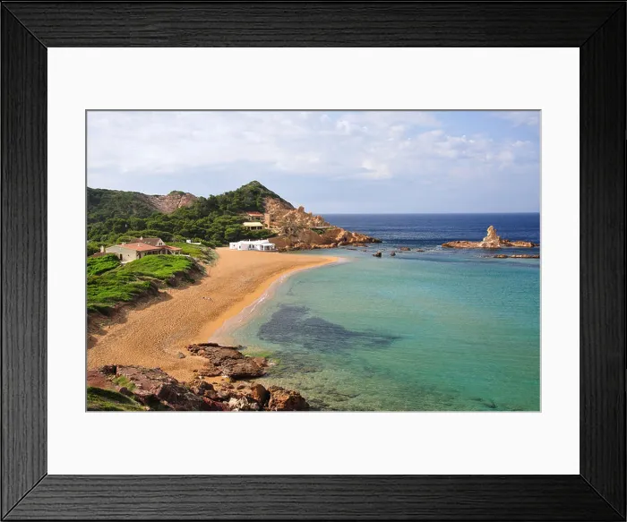 Framed Print : Beach view, Cala Pregonda, Es Mercadal, Menorca, Balearic Islands, Spain Framed Print : Beach view, Cala Pregonda, Es Mercadal, Menorca, Balearic Islands, Spain