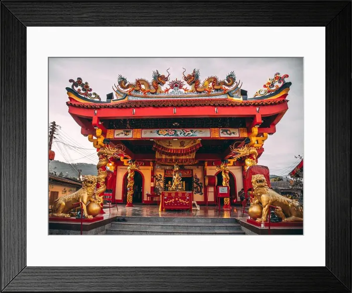 Framed Print : Chinese temple and shrine in Phuket Chinatown old town, Thailand Framed Print : Chinese temple and shrine in Phuket Chinatown old town, Thailand