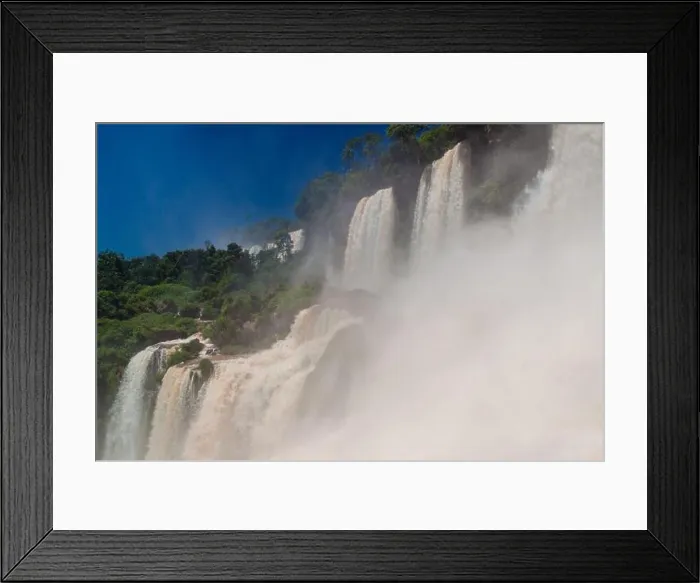 Framed Print : Iguacu (Iguazu) falls on a border of Brazil and Argentina Framed Print : Iguacu (Iguazu) falls on a border of Brazil and Argentina