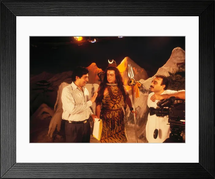Framed Print : VCA 84674 : Indian TV television serial Om Namah Shivai shooting India NOMR only for editorial use