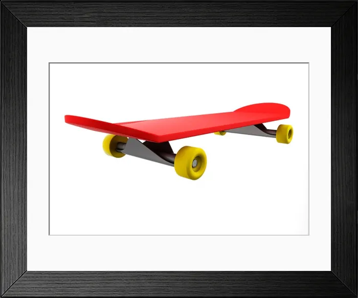 Framed Print : Red skateboard Framed Print : Red skateboard