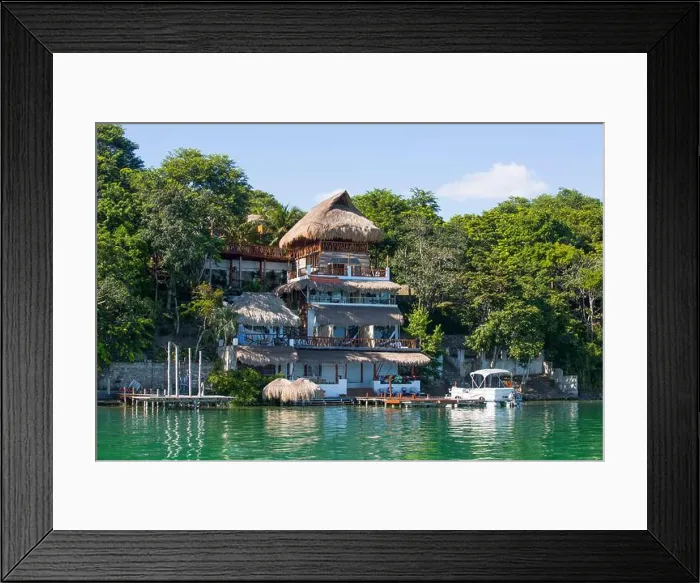 Framed Print : Accommodations on the Bacalar Lagoon, Mexico; Bacalar, Quintana Roo State, Mexico Framed Print : Accommodations on the Bacalar Lagoon, Mexico; Bacalar, Quintana Roo State, Mexico