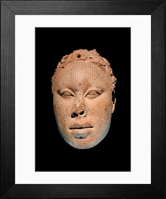 Framed Print : Human Head Nigeria africa african Ife 1200 1500 BC Framed Print : Human Head Nigeria africa african Ife 1200 1500 BC