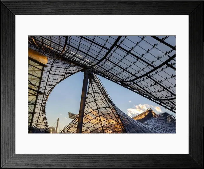 Framed Print : Munich, Germany - August 27, 2011: The tent of the Olympiapark Munchen (Olympic Park Munich) in Munich Framed Print : Munich, Germany - August 27, 2011: The tent of the Olympiapark Munchen (Olympic Park Munich) in Munich
