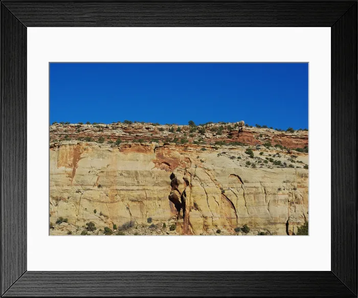 Framed Print : Particular rock wall, Utah
