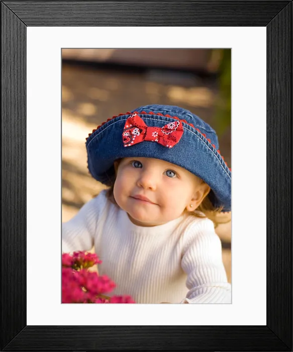 Framed Print : infant girl smiling Framed Print : infant girl smiling
