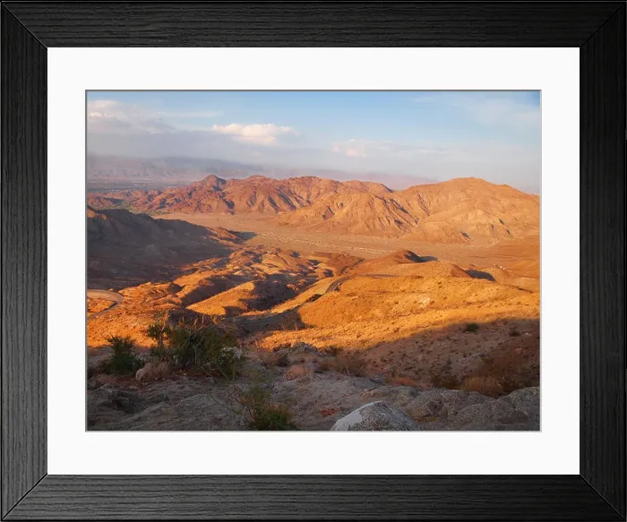 Framed Print : Looking down into the Coachella Valley, from a scenic overlook in the Palms Springs area of southern California, USA Framed Print : Looking down into the Coachella Valley, from a scenic overlook in the Palms Springs area of southern California, USA
