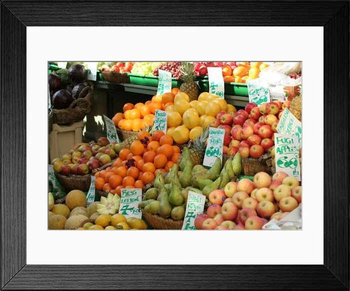 Framed Print : display of fruit and Vegetables Framed Print : display of fruit and Vegetables