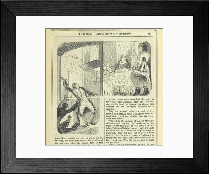 Framed Print : This page from The Old House of West Street depicts London's streets Framed Print : This page from The Old House of West Street depicts London's streets