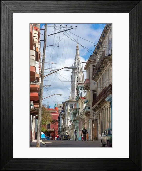 Framed Print : Street scene showing Iglesia Del Sagrado de Jesus, Old Havana, Havana, La Habana, Republic of Cuba Framed Print : Street scene showing Iglesia Del Sagrado de Jesus, Old Havana, Havana, La Habana, Republic of Cuba