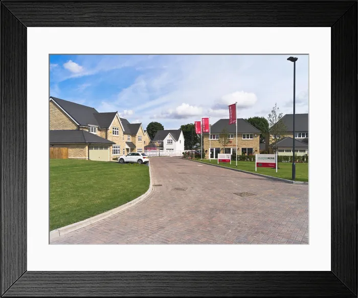 Framed Print : dh New housing estate REDROW HOMES UK ENGLAND Houses development with showhome sale yorkshire modern suburb property Framed Print : dh New housing estate REDROW HOMES UK ENGLAND Houses development with showhome sale yorkshire modern suburb property