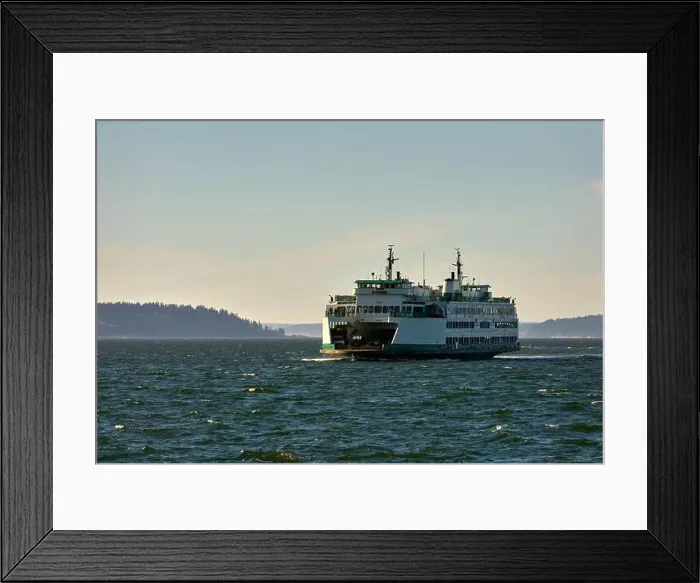 Framed Print : State Ferry Puget Sound Washington State. A Washington State ferry on Puget Sound. Washington State Framed Print : State Ferry Puget Sound Washington State. A Washington State ferry on Puget Sound. Washington State