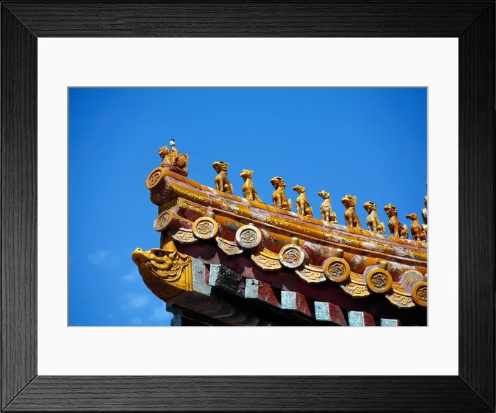 Framed Print : Detail of a roof in the Forbidden city Beijing China Framed Print : Detail of a roof in the Forbidden city Beijing China
