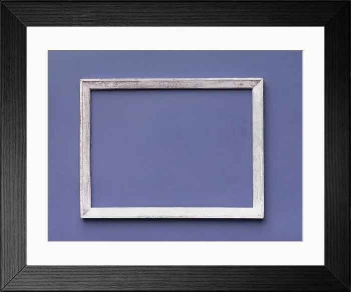 Framed Print : Empty frame with wooden border on gray background Framed Print : Empty frame with wooden border on gray background