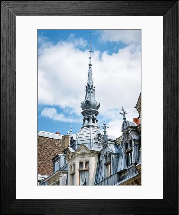 Framed Print : old building with ornamented gables and onion dom in the style of historicism in the belgian quarter of cologne Framed Print : old building with ornamented gables and onion dom in the style of historicism in the belgian quarter of cologne