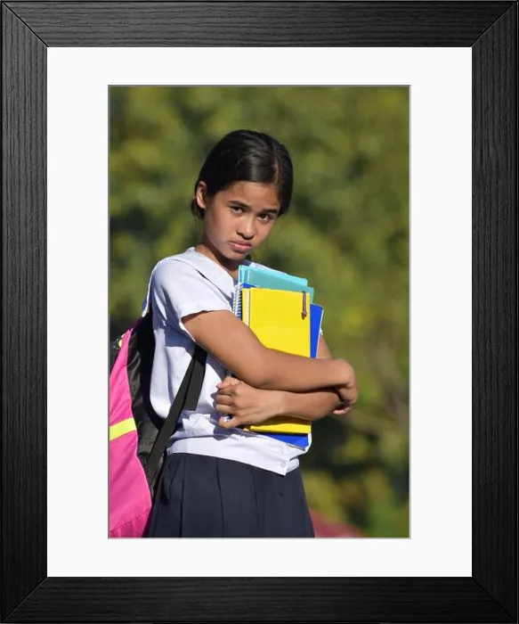 Framed Print : A Filipina School Girl And Confusion Framed Print : A Filipina School Girl And Confusion