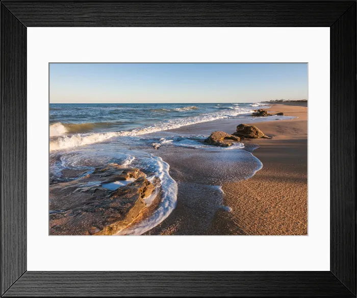 Framed Print : Coquina rock formations along coast of Atlantic Ocean at Washington Oaks Gardens State Park in Palm Coast, Florida, USA Framed Print : Coquina rock formations along coast of Atlantic Ocean at Washington Oaks Gardens State Park in Palm Coast, Florida, USA