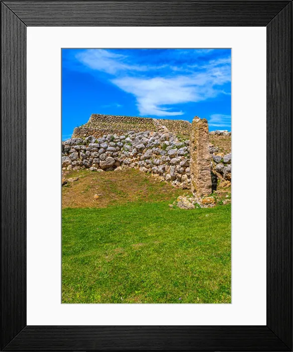 Framed Print : Italy Sardinia Sassari Temple of Monte D'Accoddi menhir on the left side Framed Print : Italy Sardinia Sassari Temple of Monte D'Accoddi menhir on the left side