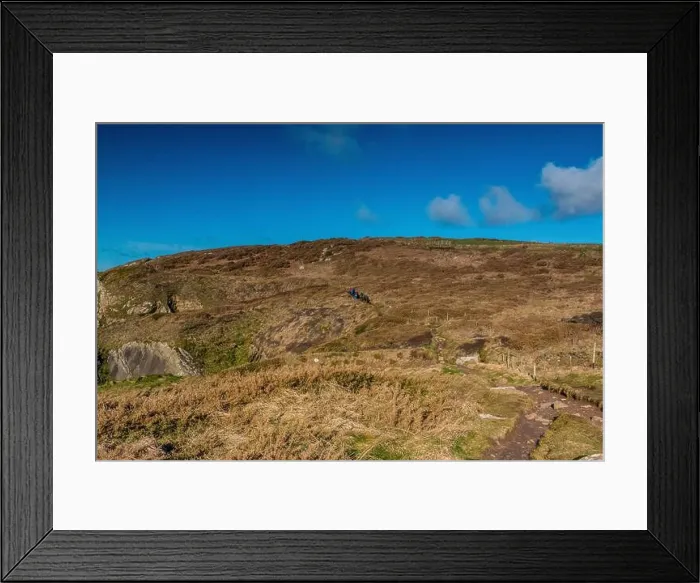 Framed Print : St Non's Bay coastal path St Davids Tyddewi Pembrokeshire Coast National Park