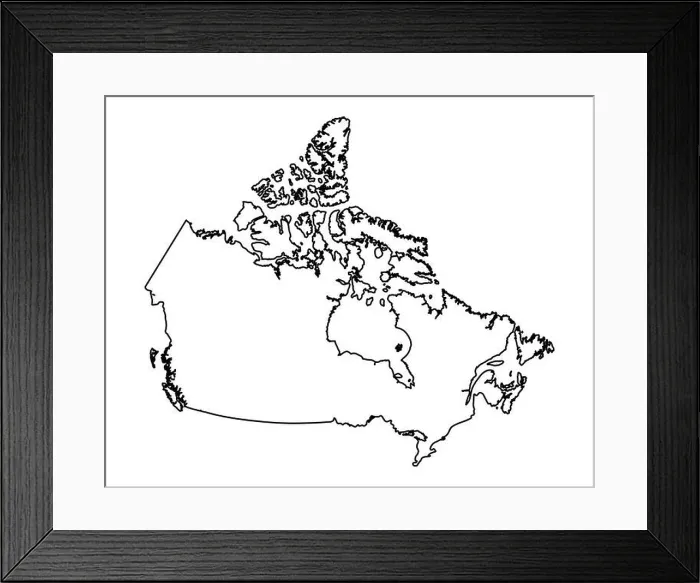 Framed Print : Map of Canada Framed Print : Map of Canada