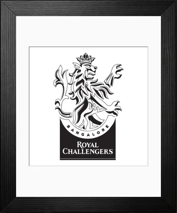 Framed Print : Royal Challengers Bangalore Logo Black Style Indian professional Cricket club Framed Print : Royal Challengers Bangalore Logo Black Style Indian professional Cricket club