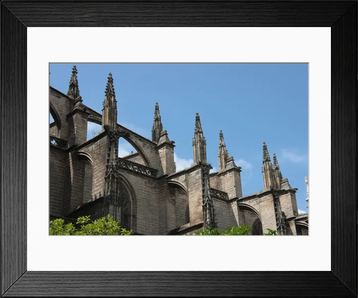 Framed Print : Flying buttresses on Seville Cathedral, Spain Framed Print : Flying buttresses on Seville Cathedral, Spain