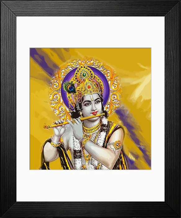 Framed Print : lord Vishnu krishna festival music flute hinduism culture mythology illustration Framed Print : lord Vishnu krishna festival music flute hinduism culture mythology illustration