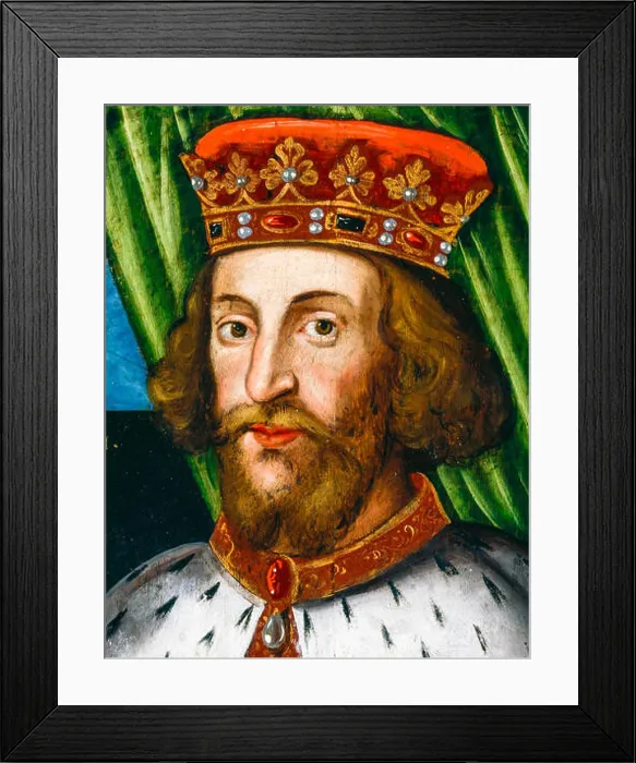 Framed Print : King John (1166-1216), King of England, (1199-1216), portrait painting (detail), before 1626 Framed Print : King John (1166-1216), King of England, (1199-1216), portrait painting (detail), before 1626