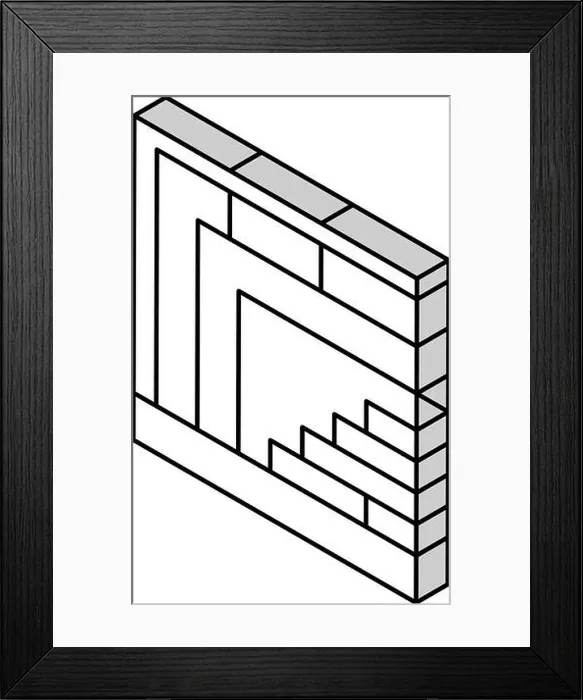 Framed Print : wall structure isometric icon vector illustration Framed Print : wall structure isometric icon vector illustration