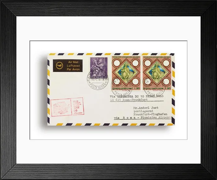 Framed Print : First flight letter, first flight cover Framed Print : First flight letter, first flight cover