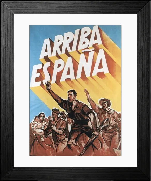 Framed Print : España. Guerra civil (1936-1939). Cartel nacional. Año 1938 Framed Print : España. Guerra civil (1936-1939). Cartel nacional. Año 1938