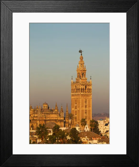 Framed Print : Giralda and Cathedral, Seville, Seville province, Andalucía, Spain
